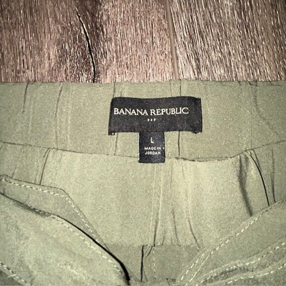 Banana Republic Womens L Cargo Jogger Pants Green Utility Army Military - Picture 3 of 5